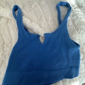 Tilly’s Blue Ribbed Crop Top